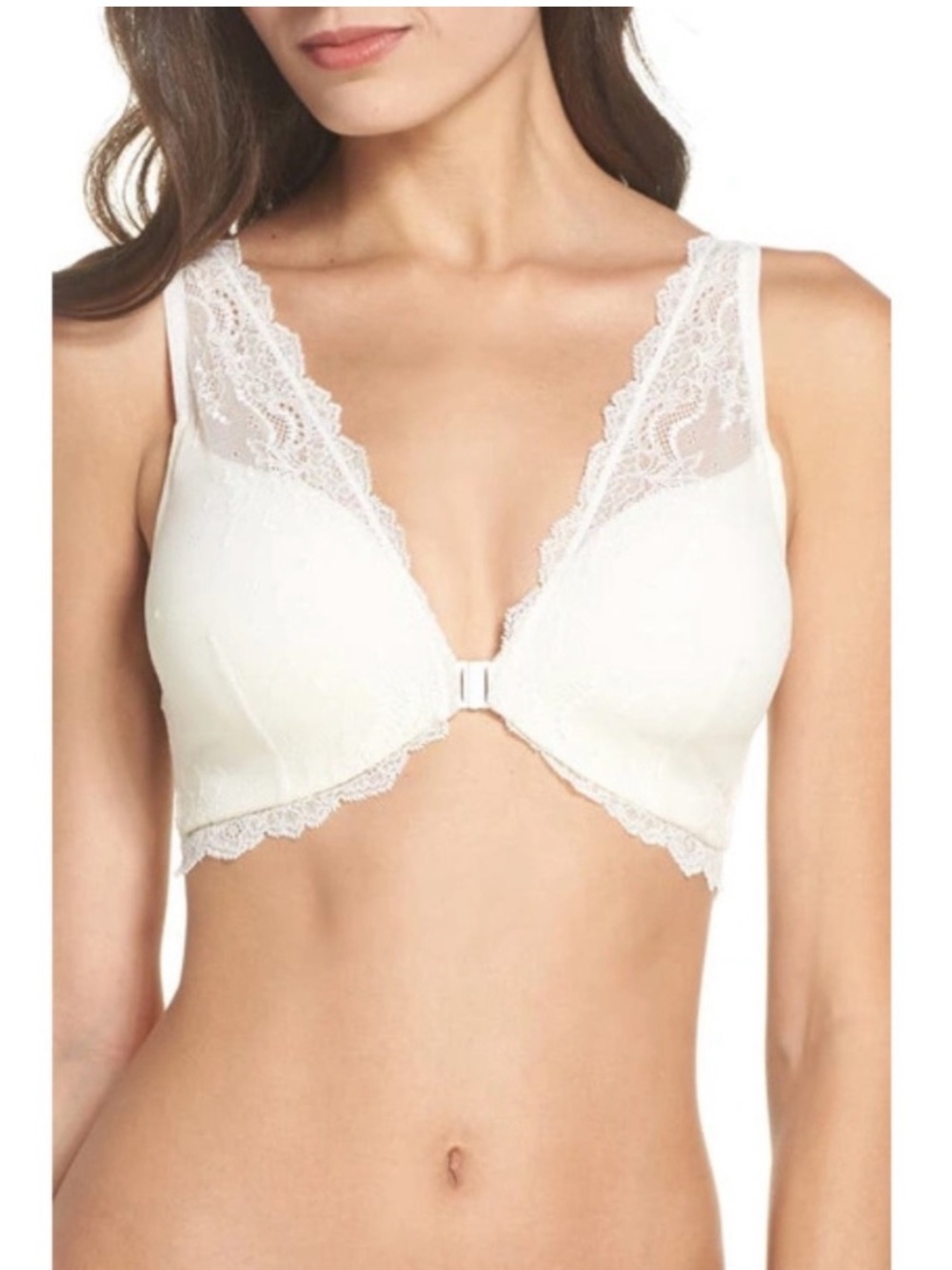 Spanx Four Play Bralette White Lace NWT Size Medium Convertible Straps